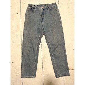 Vintage Land's End High-Waisted, straight leg, blue jeans, size 14 P